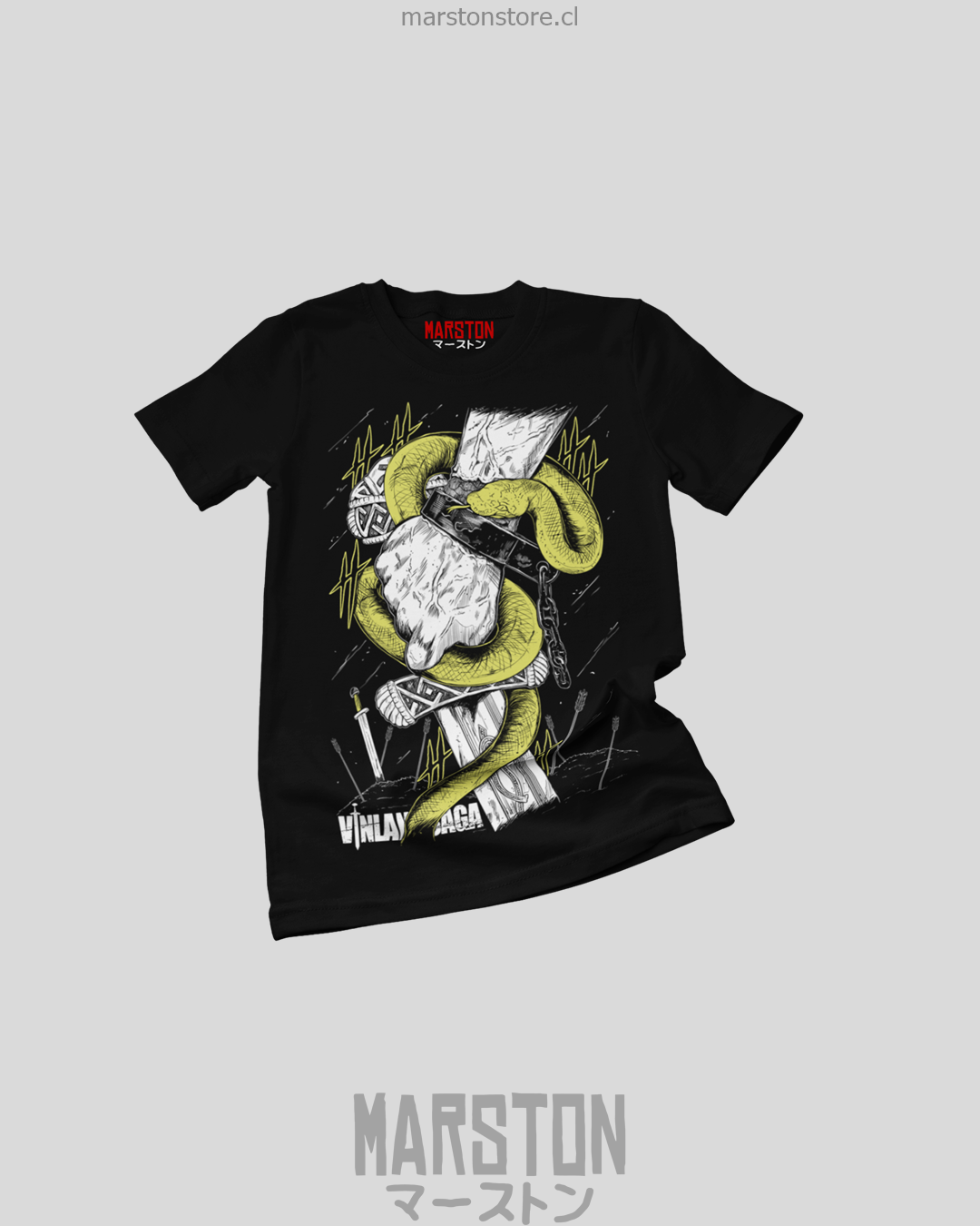 Polera negra de Vinland Saga