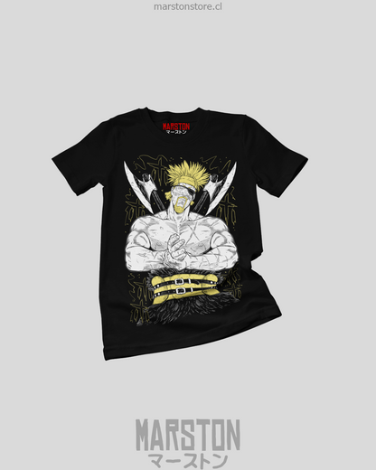 Polera negra de Vinland Saga con Thorkell