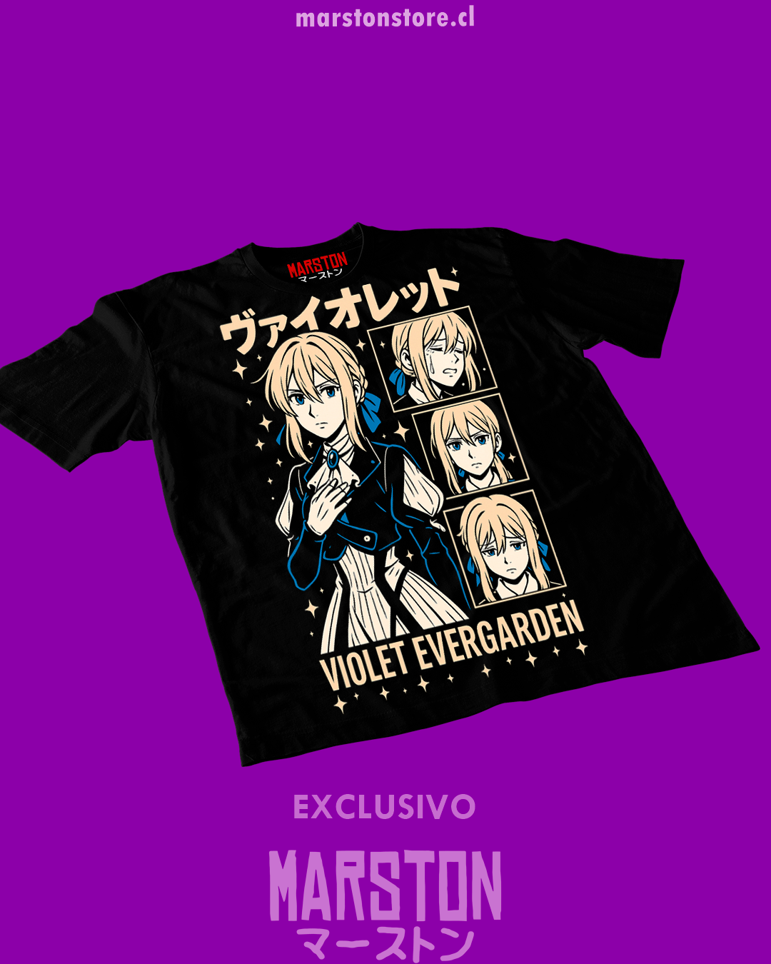 Polera negra de Violet Evergarden