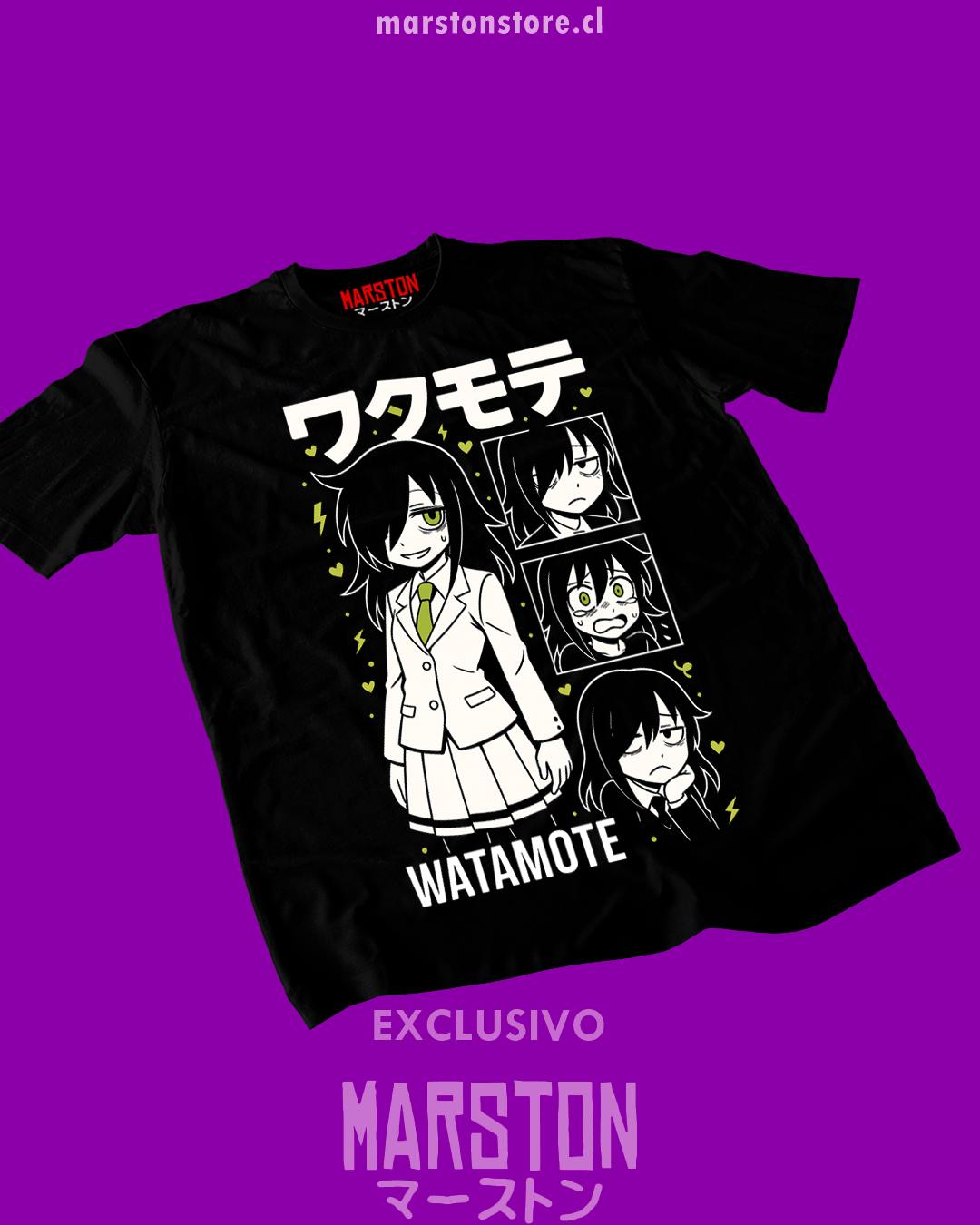 Polera negra de Watamote