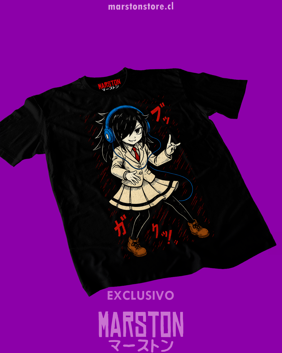 Polera negra de Watamote