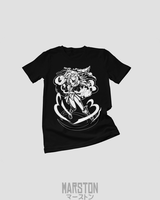 Polera negra de Yu-Gi-Oh! con Maga Oscura