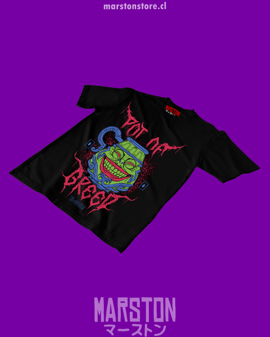 Polera negra de Yu-Gi-Oh! con Pot of Greed
