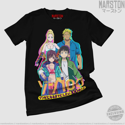 Polera negra de Zom 100: Bucket List of the Dead