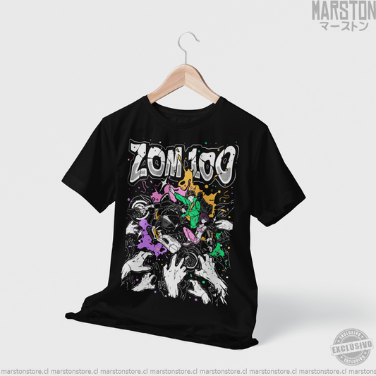Polera negra de Zom 100: Bucket List of the Dead