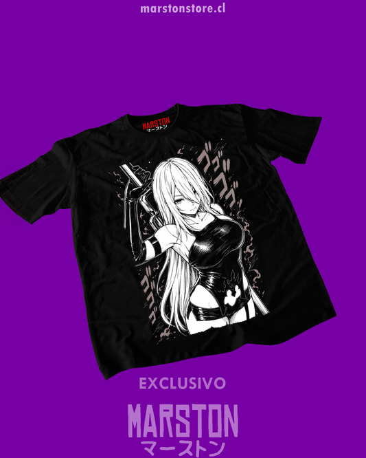 Polera negra NieR: Automata con diseño de A2
