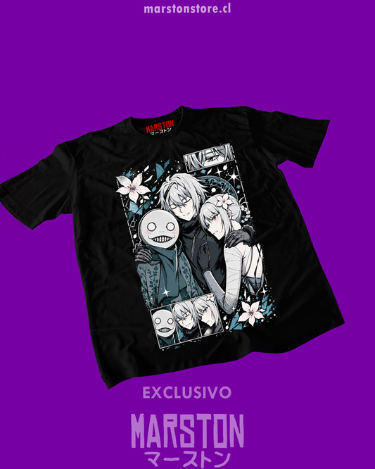 Polera negra NieR Replicant con Kainé, Emil y Nier