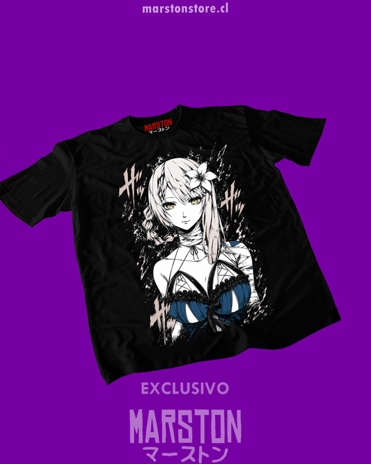 Polera negra NieR Replicant con diseño de Kainé