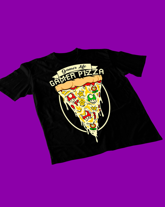 Polera negra Nintendo con diseño de Mario Bros