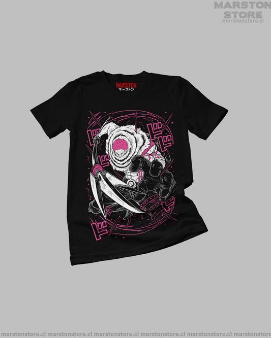 Polera negra One Piece con diseño de Charlotte Katakuri