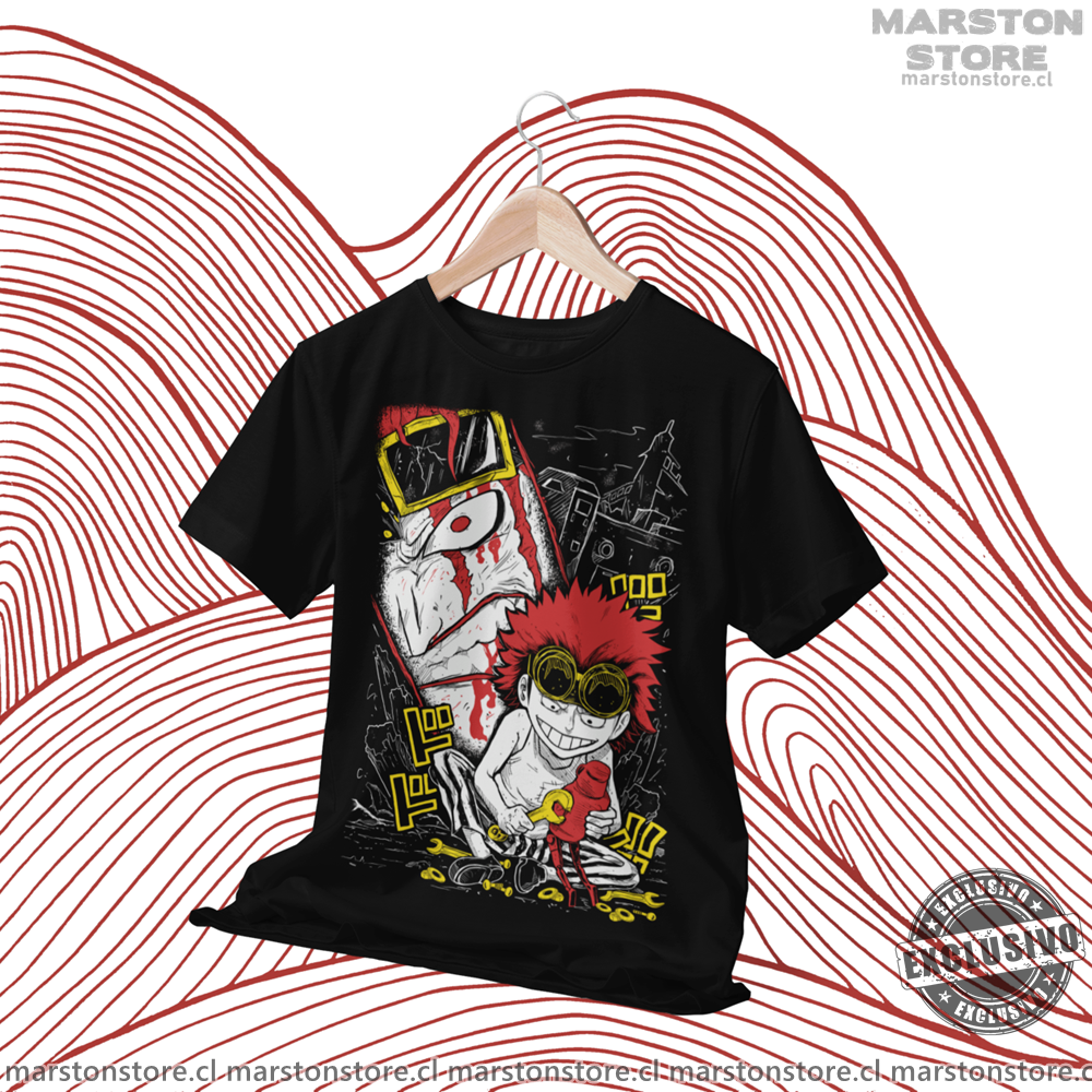Polera negra One Piece con diseño de Eustass Kid