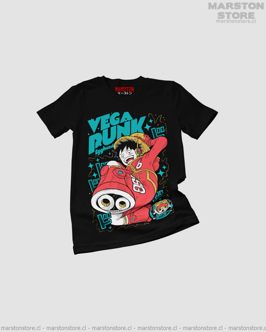 Polera negra One Piece con Monkey D. Luffy del arco de Egghead