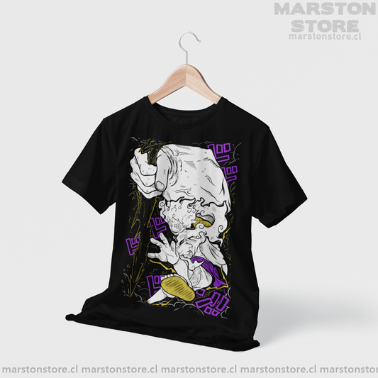 Polera negra One Piece con Monkey D. Luffy en Gear 5