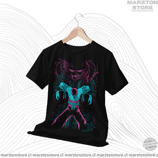 Polera negra One Piece con diseño de Roronoa Zoro