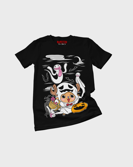 Polera negra One Piece con diseño de Tony Tony Chopper para Halloween