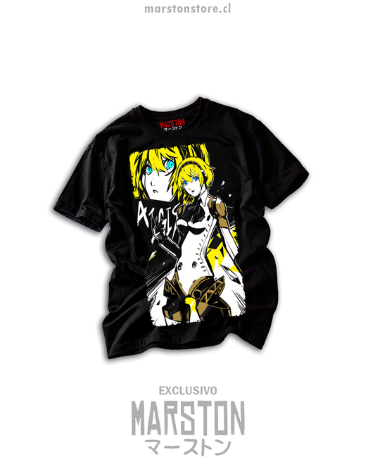 Polera negra Persona 3 Aigis diseño 03
