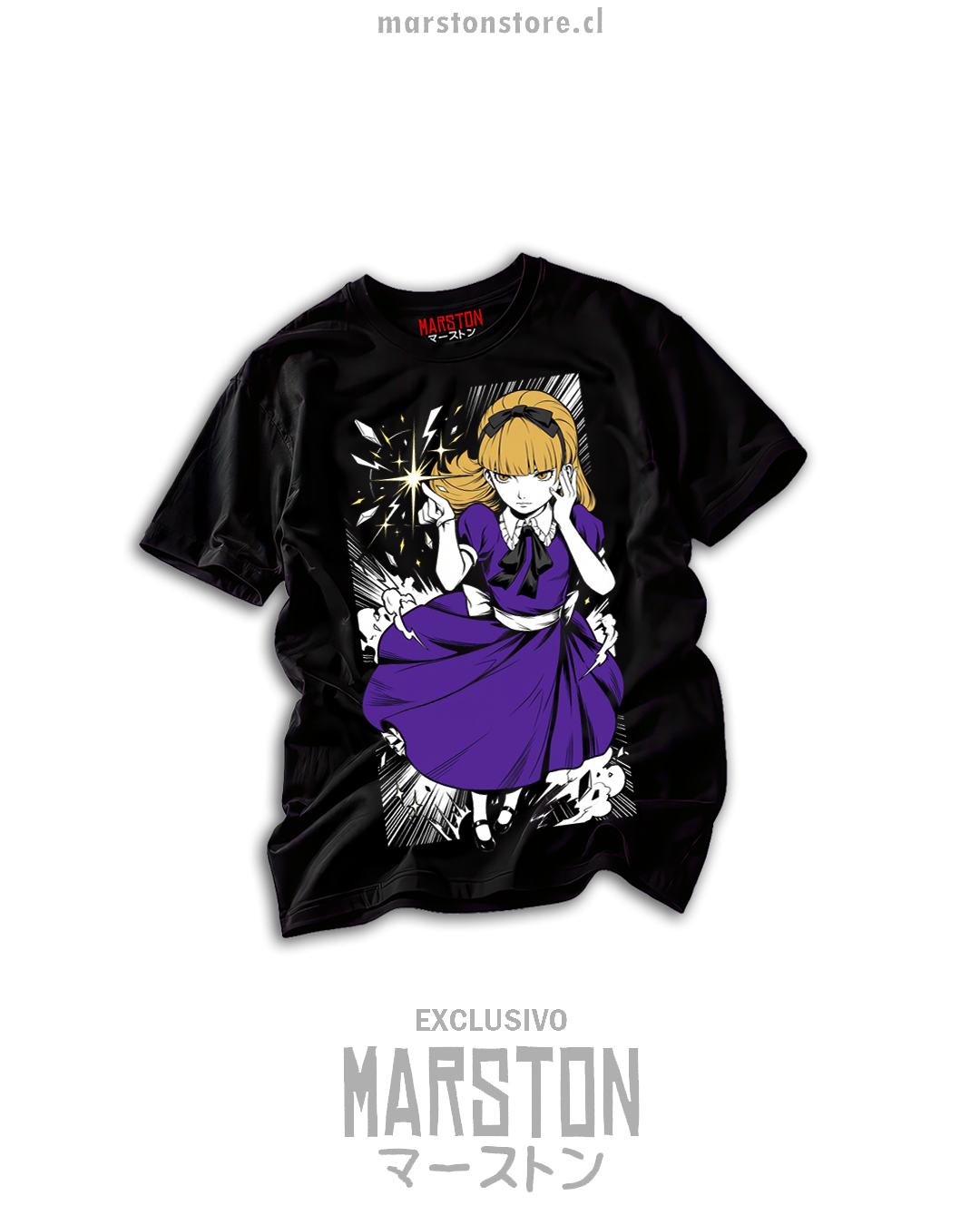 Polera negra Persona 3 Alice