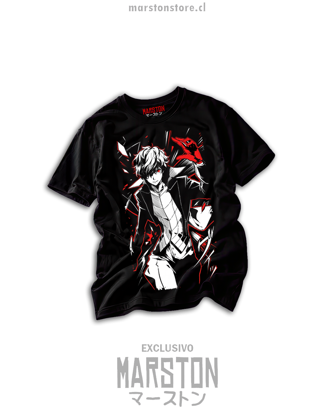 Polera negra Persona 5 Joker