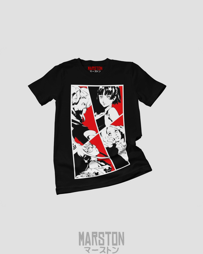 Polera negra con diseño de Persona 5
