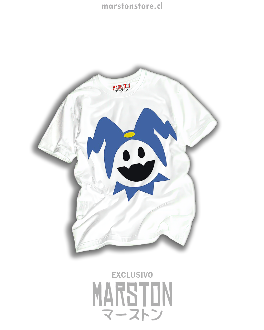 Polera blanca Persona con diseño de Jack Frost
