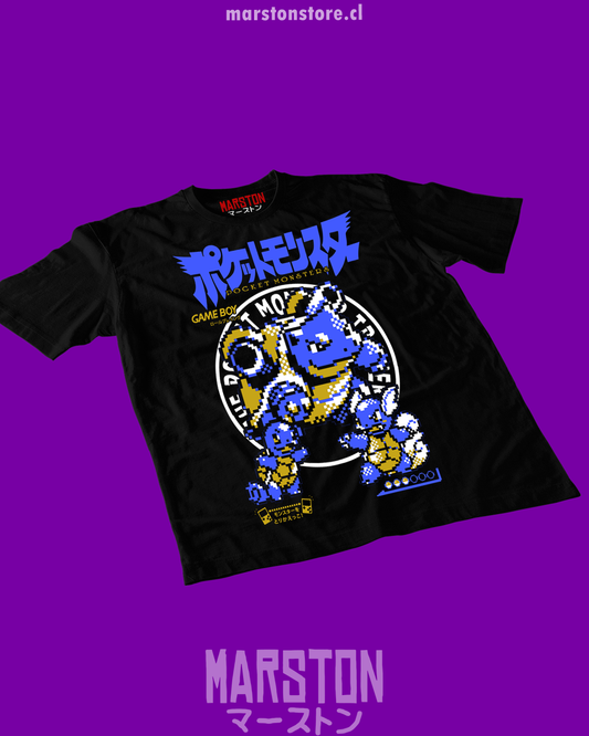 Polera negra de Pokémon con diseño de Blastoise