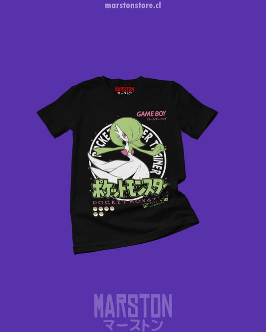 Polera negra de Pokémon con diseño de Gardevoir