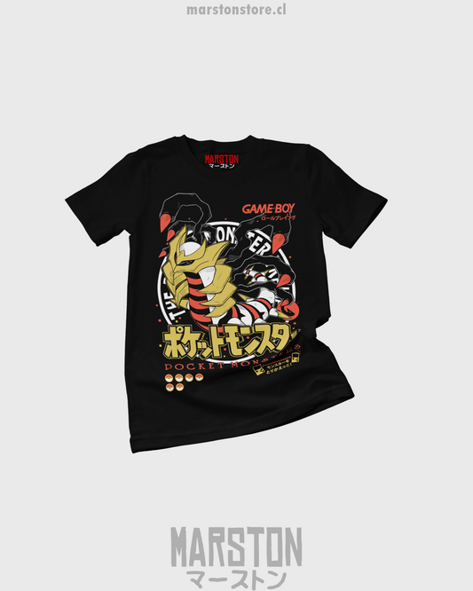 Polera negra de Pokémon con diseño de Giratina