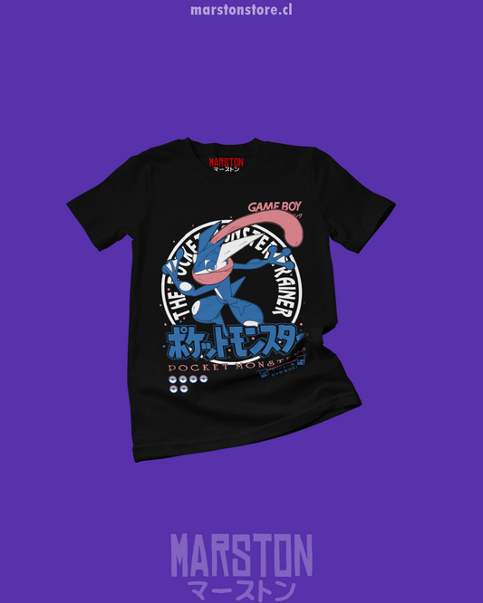 Polera negra de Pokémon con diseño de Greninja