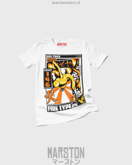 Polera de Pokémon con diseño de Moltres