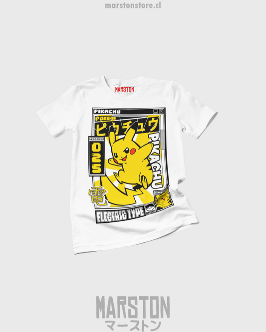 Polera de Pokémon con diseño de Pikachu