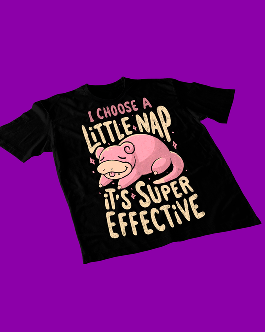 Polera negra de Pokémon con diseño de Slowpoke