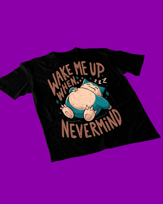Polera negra de Pokémon con diseño de Snorlax