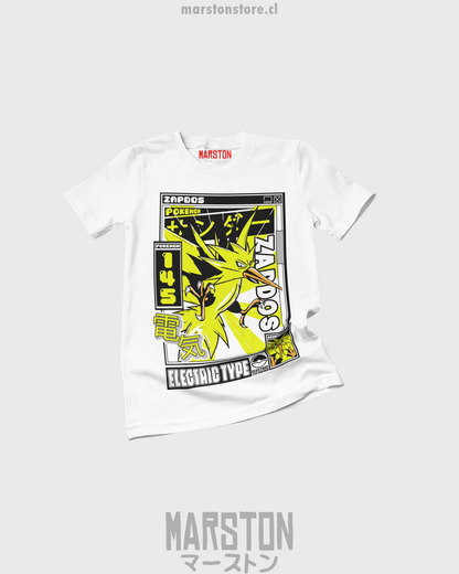 Polera de Pokémon con diseño de Zapdos