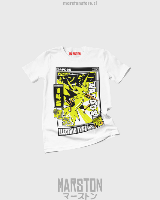 Polera de Pokémon con diseño de Zapdos