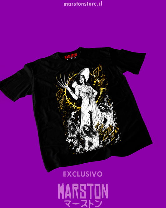Polera negra con diseño de Resident Evil