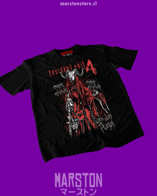 Polera negra con diseño de Resident Evil