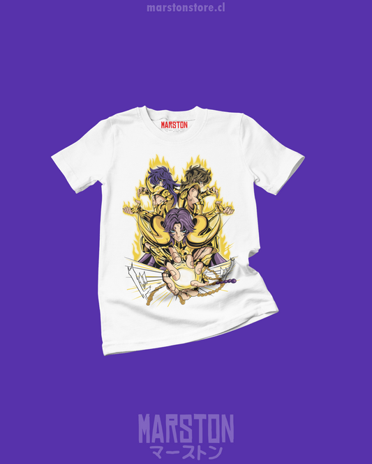 Polera blanca de Saint Seiya / Los Caballeros del Zodiaco
