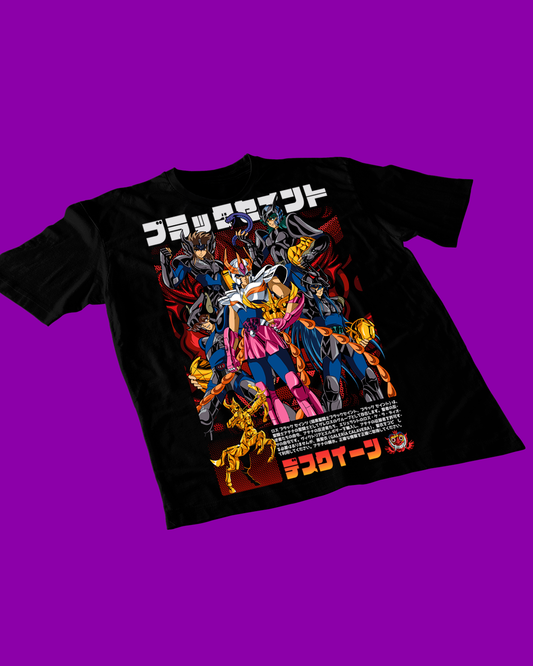 Polera negra de Saint Seiya / Los Caballeros del Zodiaco con Ikki de Fénix