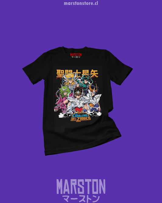 Polera negra de Saint Seiya / Los Caballeros del Zodiaco