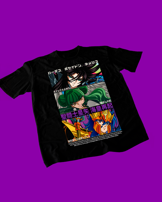 Polera negra de Saint Seiya / Los Caballeros del Zodiaco