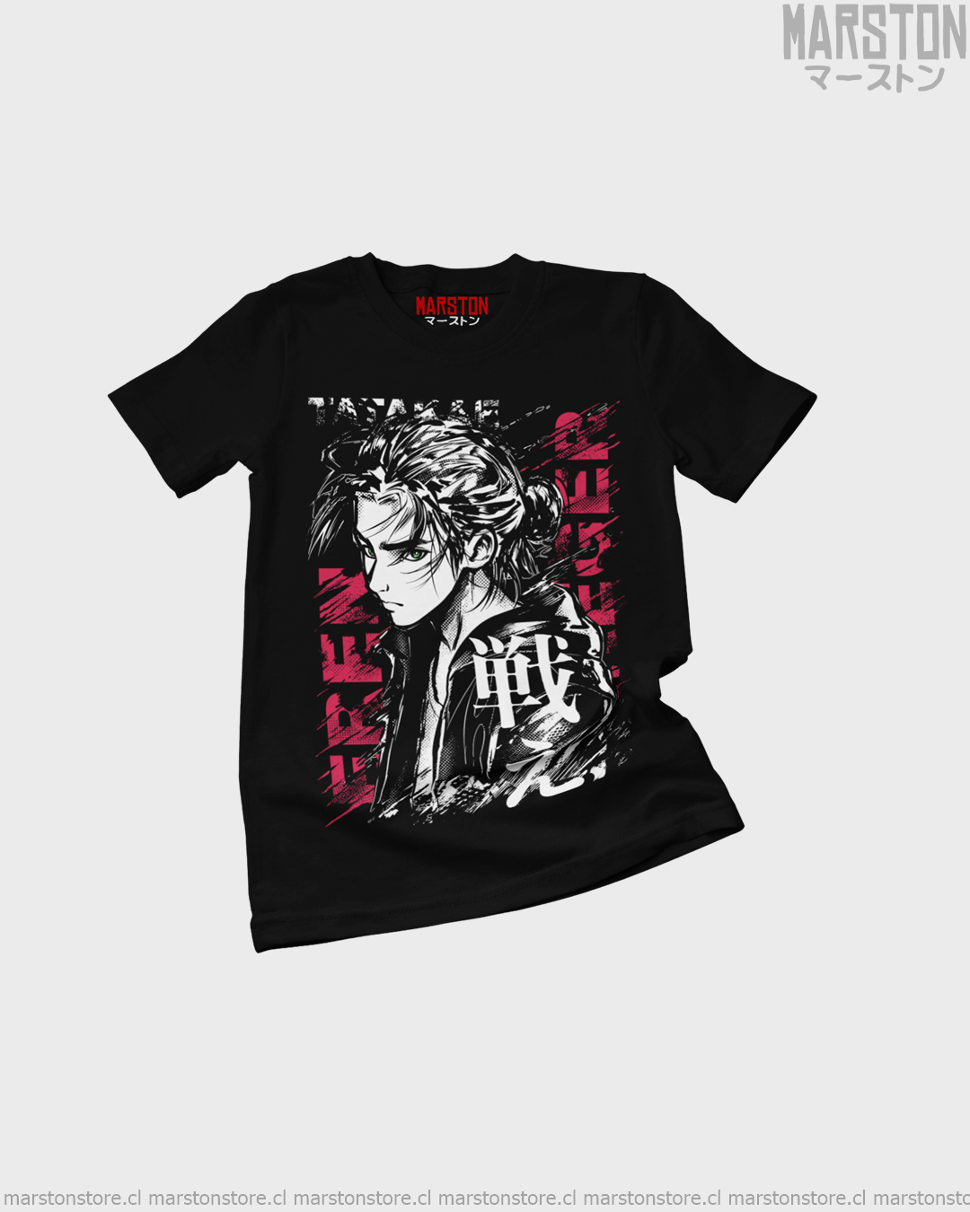 Polera negra Shingeki no Kyojin con diseño de Eren Jaeger