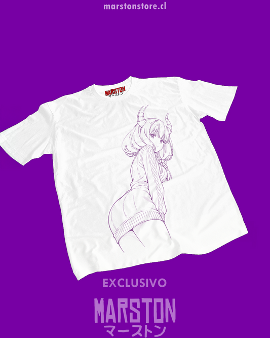Polera blanca Sousou no Frieren con diseño inspirado en el anime