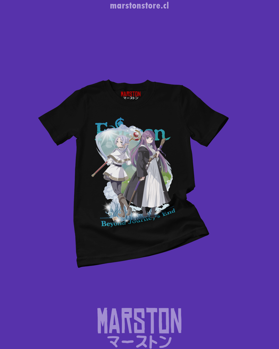 Polera Sousou no Frieren con Frieren y Fern