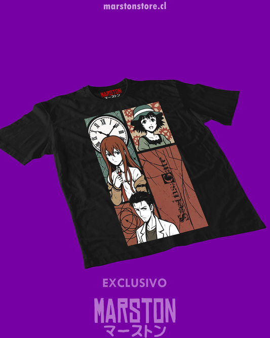 Polera de Steins;Gate con Kurisu Makise, Rintaro Okabe y Mayuri Shiina
