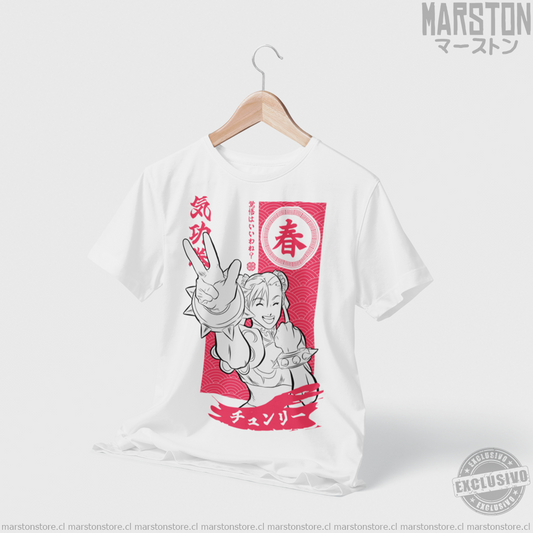 Polera Street Fighter con diseño de Chun-Li