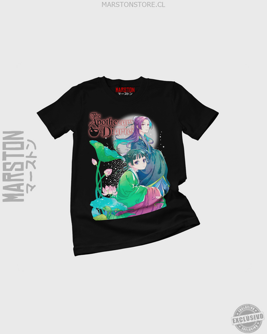 Polera negra The Apothecary Diaries, Los diarios de la boticaria (Kusuriya no Hitorigoto), con Maomao y Jinshi