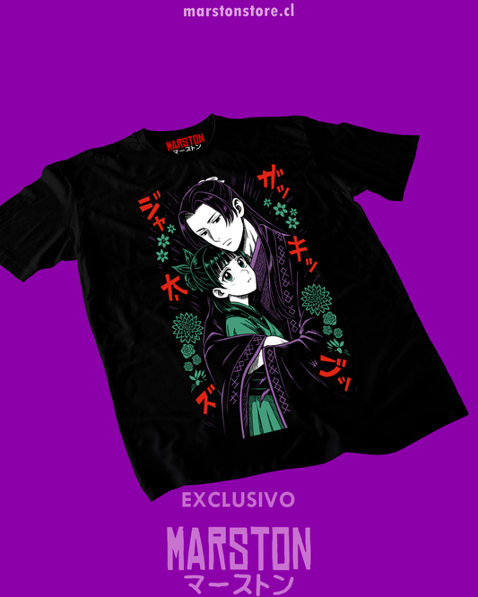 Polera negra The Apothecary Diaries, Los diarios de la boticaria (Kusuriya no Hitorigoto), con Maomao y Jinshi