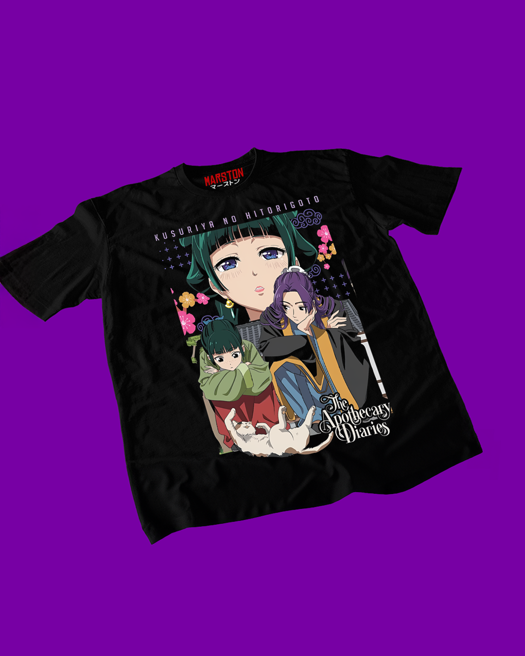 Polera negra The Apothecary Diaries, Los diarios de la boticaria (Kusuriya no Hitorigoto), con Maomao y Jinshi