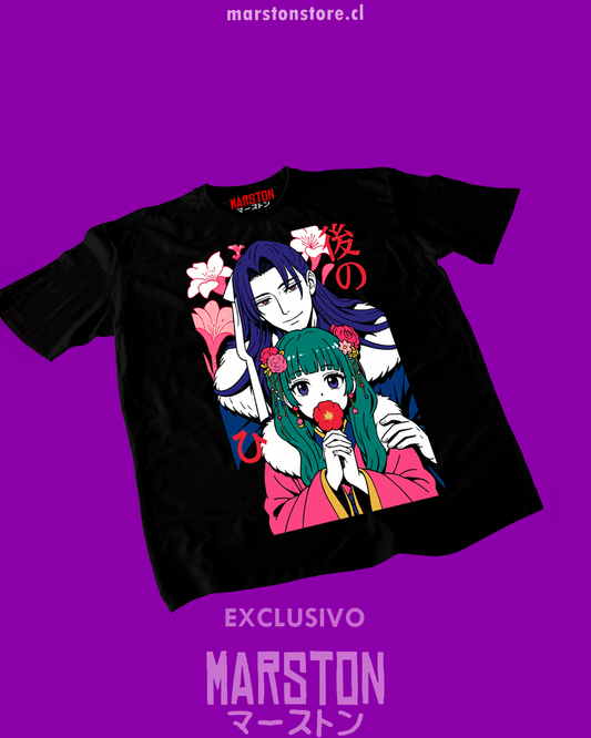 Polera negra The Apothecary Diaries, Los diarios de la boticaria (Kusuriya no Hitorigoto), con Maomao y Jinshi