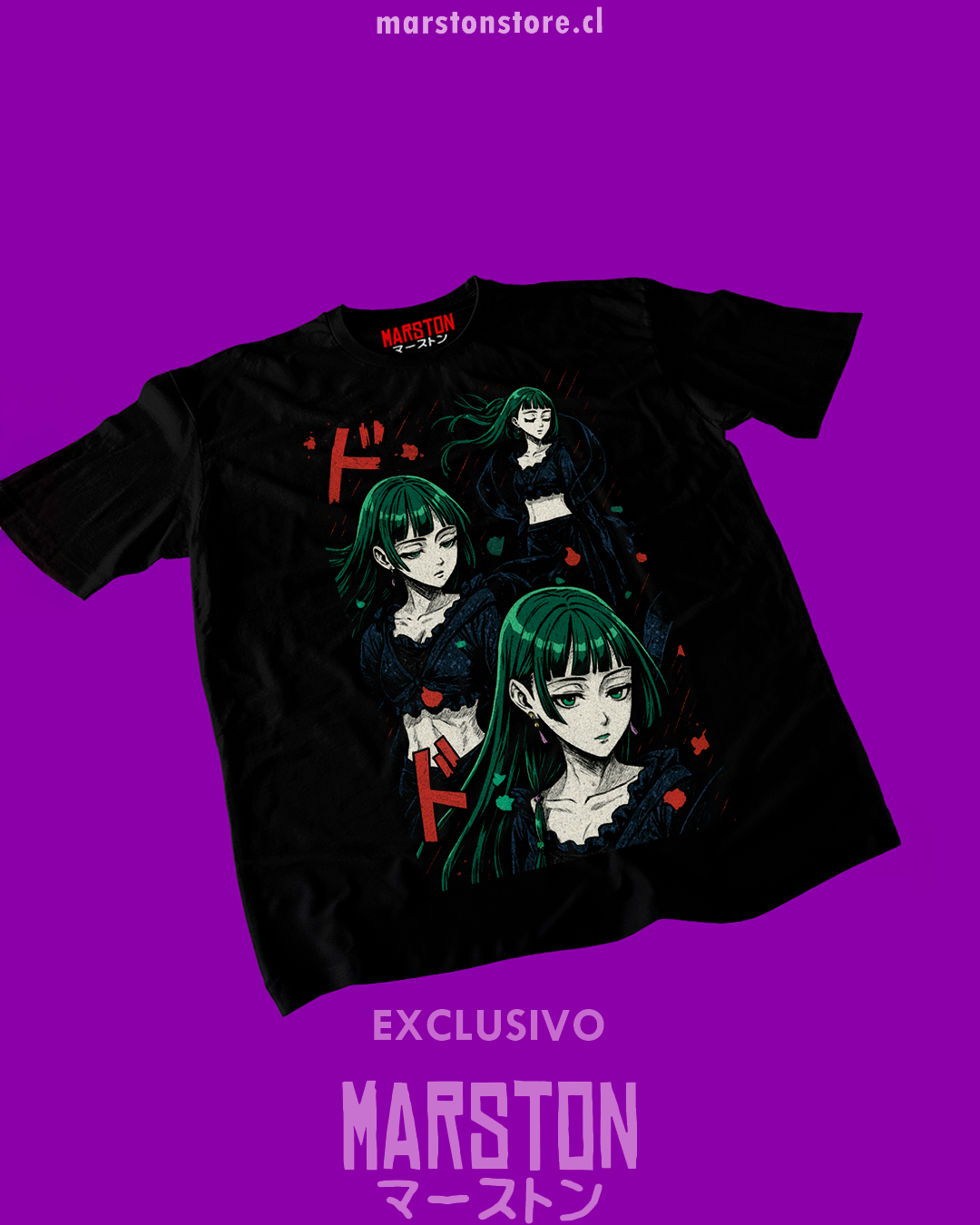 Polera negra The Apothecary Diaries, Los diarios de la boticaria (Kusuriya no Hitorigoto), con diseño de Maomao